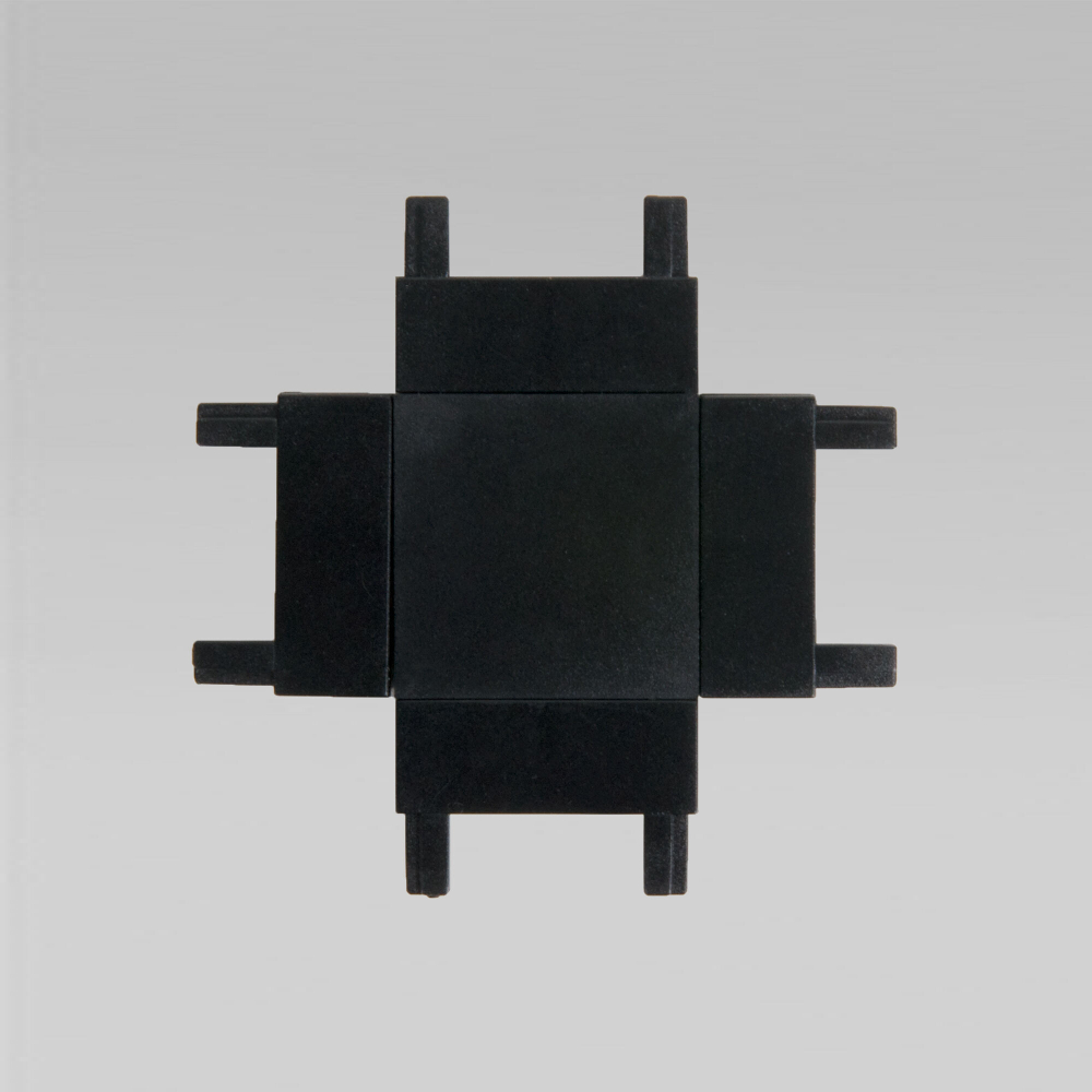 Flat Magnetic Четырёхсторонний соединитель для накладного шинопровода чёрный 85003/00