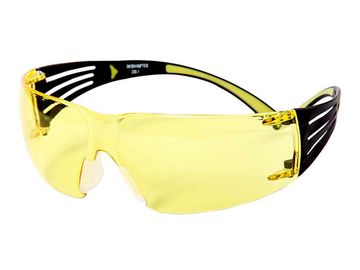 Очки защитные 3M™ SecureFit™ SF403AF-EU Amber, поликарбонат, открытые, линзы жёлтые, оптический класс №1, покрытие против запотевания и царапин AS/AF, дужки чёрные, 18г