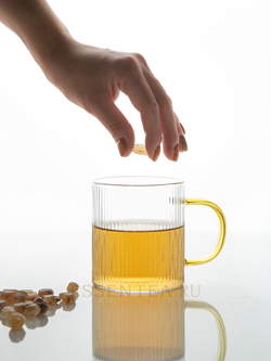 Чашка стеклянная с ручкой "Мейли" 250 мл