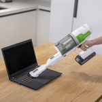 Пылесос вертикальный акк. Greenworks SV24532, 24V, б/щет, 350 Вт, 21 кПа, электрощетка, 3 насадки, LED, белый+зеленый, 1х4Ач и ЗУ (4702007UB)