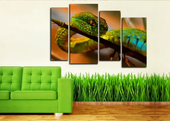 Модульная картина "Изумрудная котиара"