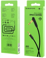 Аудио кабель угловой AUX BOROFONE BL4 3.5мм jack на 3.5мм jack 1 метр чёрный