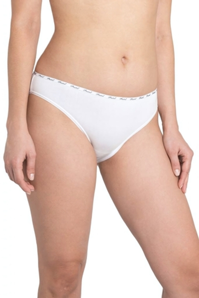 Трусики-слипы с узкой брендированной резинкой (Размер: L) (Цвет: белый)