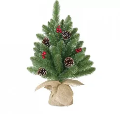 Искусственная ель Кристина с шишками и ягодами 60 см, (74327)