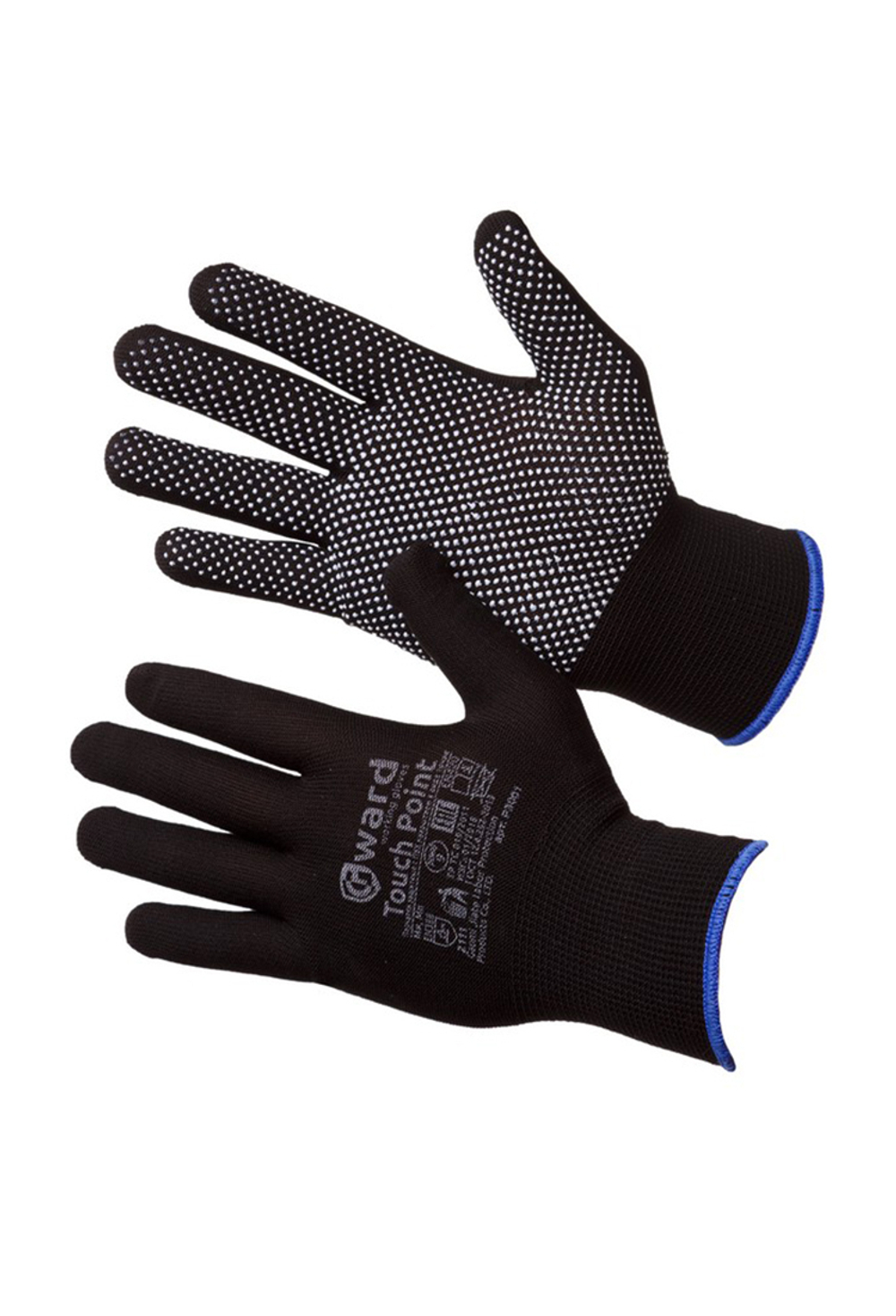 Перчатки GWARD TOUCH  POINT , черный нейлон/микроточка ПВХ