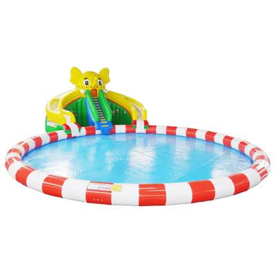 Надувной наземный аквапарк «Морской слон» 23*15*6 м, размер бассейна 15*15*0.8 м