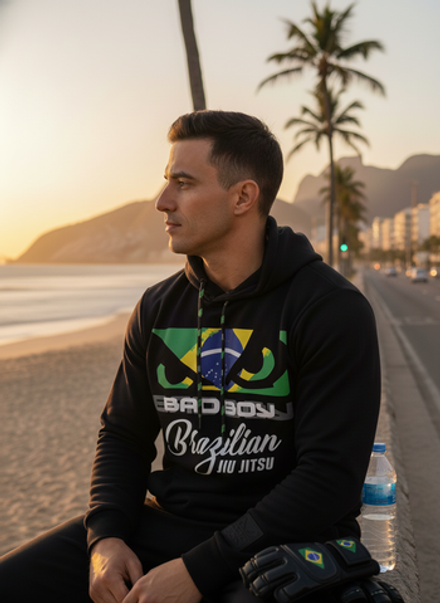 Толстовка Bad Boy World BJJ  черная демисезон