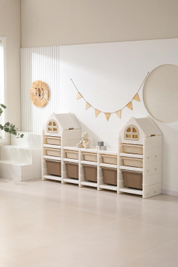 Стеллаж для игрушек UNIX Kids 12 ящиков Camel