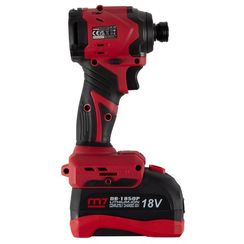 Аккумуляторный шуруповерт, ударный, 18 В, 4 предмета, кейс MIGHTY SEVEN DS-202A