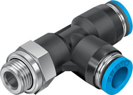 QSTL-G1/8-4 Тройник с цанговым зажимом и резьбой