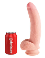 Телесный фаллоимитатор на присоске 10 Triple Density Cock with Balls - 26,7 см. (Цвет: телесный)