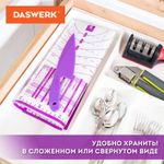 Коврик силиконовый для раскатки/запекания 40х60 см, фиолетовый, ПОДАРОК пластиковый нож, DASWERK, 608425
