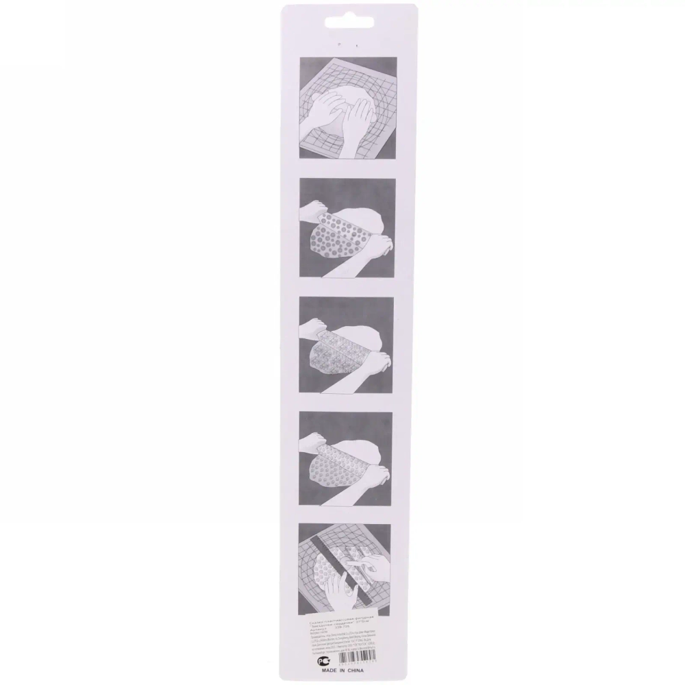 Скалка пластмассовая фигурная «Звездочки-сердечки» 37*5см