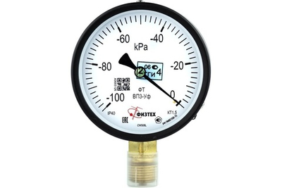 Вакуумметр ВП3-Уф -100…0 кПа кт.1,5 d.100 IP40 G1/2 РШ