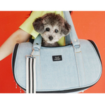 111 Сумка авиа "Фаворит" , джинсовая / сумка-переноска для САМОЛЕТА Puppy Angel / DENIM "Herringbone Travel Carrier"