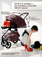 Коляска 4 в 1 Sweet Baby SBL Elegante Therma Colore + автокресло Elegante Plus с базой i-Size ISOFIX DK780 Mokka
