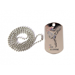 Жетон Тхэквондист металлический на цепочке