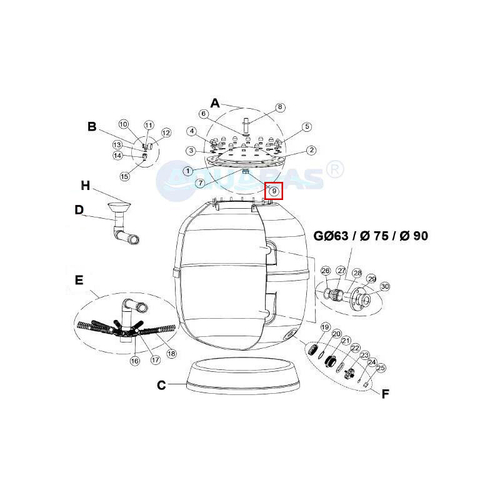 Гайка 3/4" для трубки манометра фильтра IML TEIDE (VFS0497-1204)