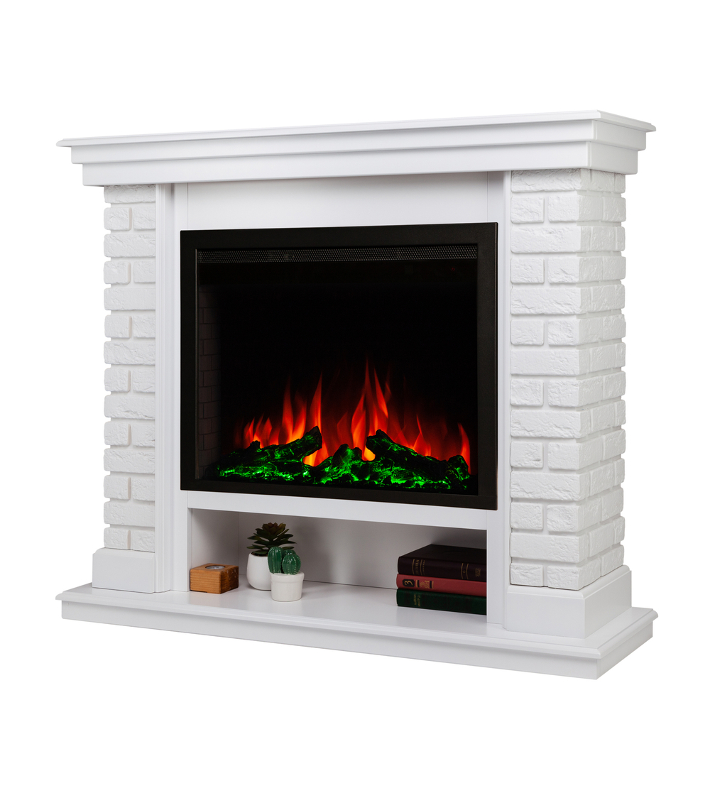 Каминокомплект Real Flame Brixton 25,5 WT с очагом Saphir 25,5