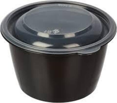 Контейнер К-144-750мл круглый D-144 H-84 черный (уп50/кор300) BRO PACK