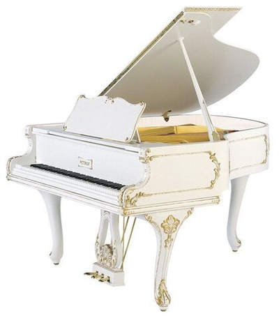 Рояль, Длина 173 См, Цвет Белый, Сатинированный, Золотая Фурнитур Petrof P 173 Breeze Rococo (0002)