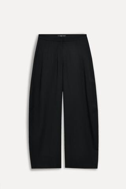ZARA ШИРОКИЕ БРЮКИ ИЗ 100% ШЕРСТИ — 50TH ANNIVERSARY, ЧЕРНЫЙ