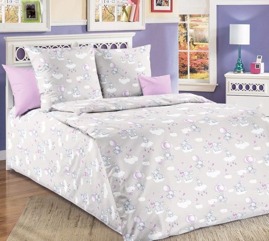 Полуторный комплект детского постельного белья Милашки перкаль