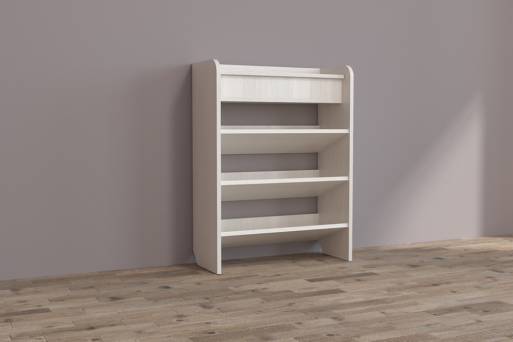 Обувница открытая 60x25x80 Бодега белая, Дисконт (Невозвратный товар!)