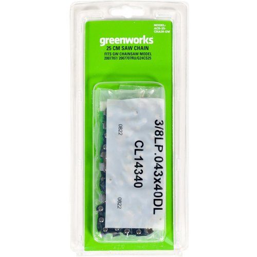 Цепь GREENWORKS для цепной пилы 25см 40 зв, 0,375, 1,1 мм   2947307
