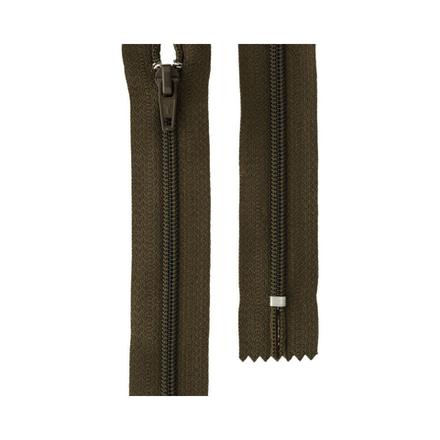 Молния н/р брючная "Gamma", 18 см, замок-автомат, №316 коричнев.хаки