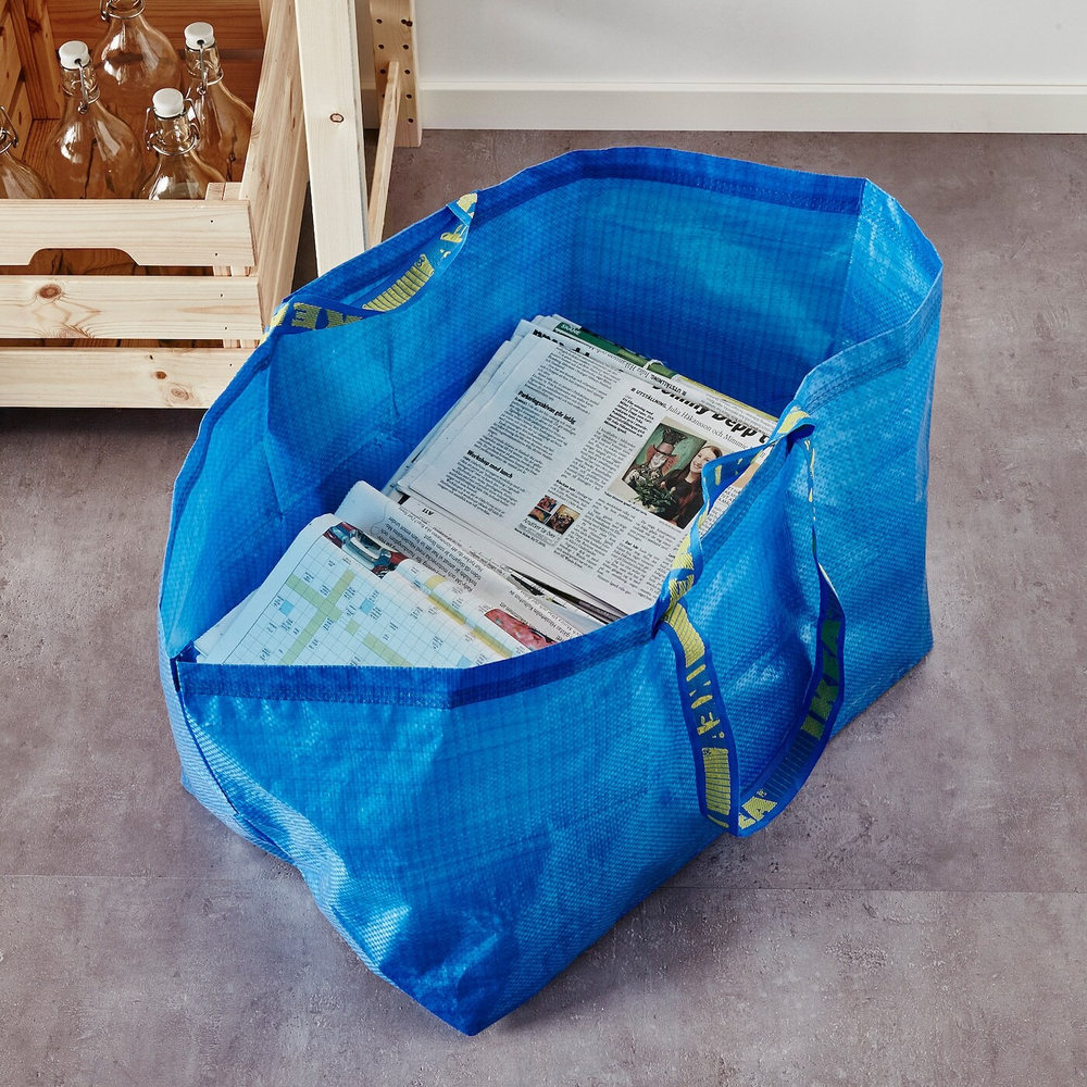 IKEA FRAKTA  (ИКЕА ФРАКТА)  -  Большая сумка, синяя, 55x37x35 см/71 л