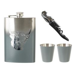 GAEM Набор из 5-ти предм: фляжка, 2 стопки, воронка, 230 мл, L22 W18 H4,5 см