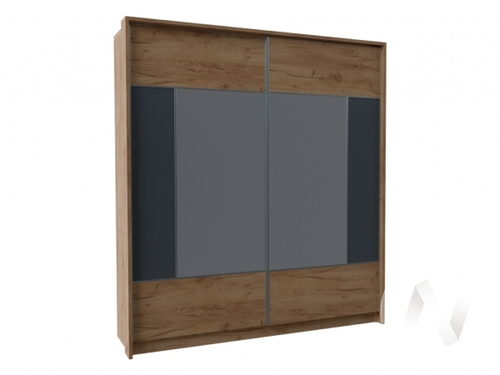 Шкаф-купе 1600 механизм РКМ-70 Спальня Либерти (дуб крафт золотой/антрацит)