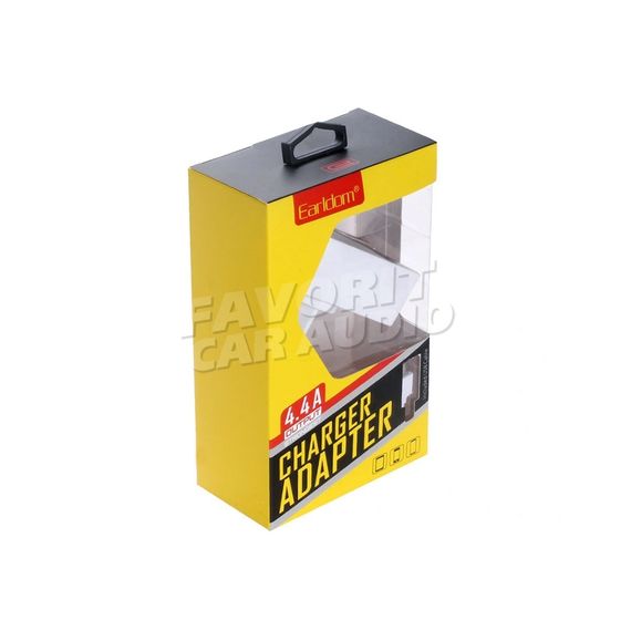 СЗУ 2 USB Earldom ET-199 2400mA пластик кабель микро USB серебряный