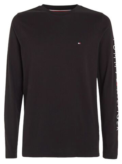 Теннисная футболка Tommy Hilfiger Logo Long Sleeve - Black