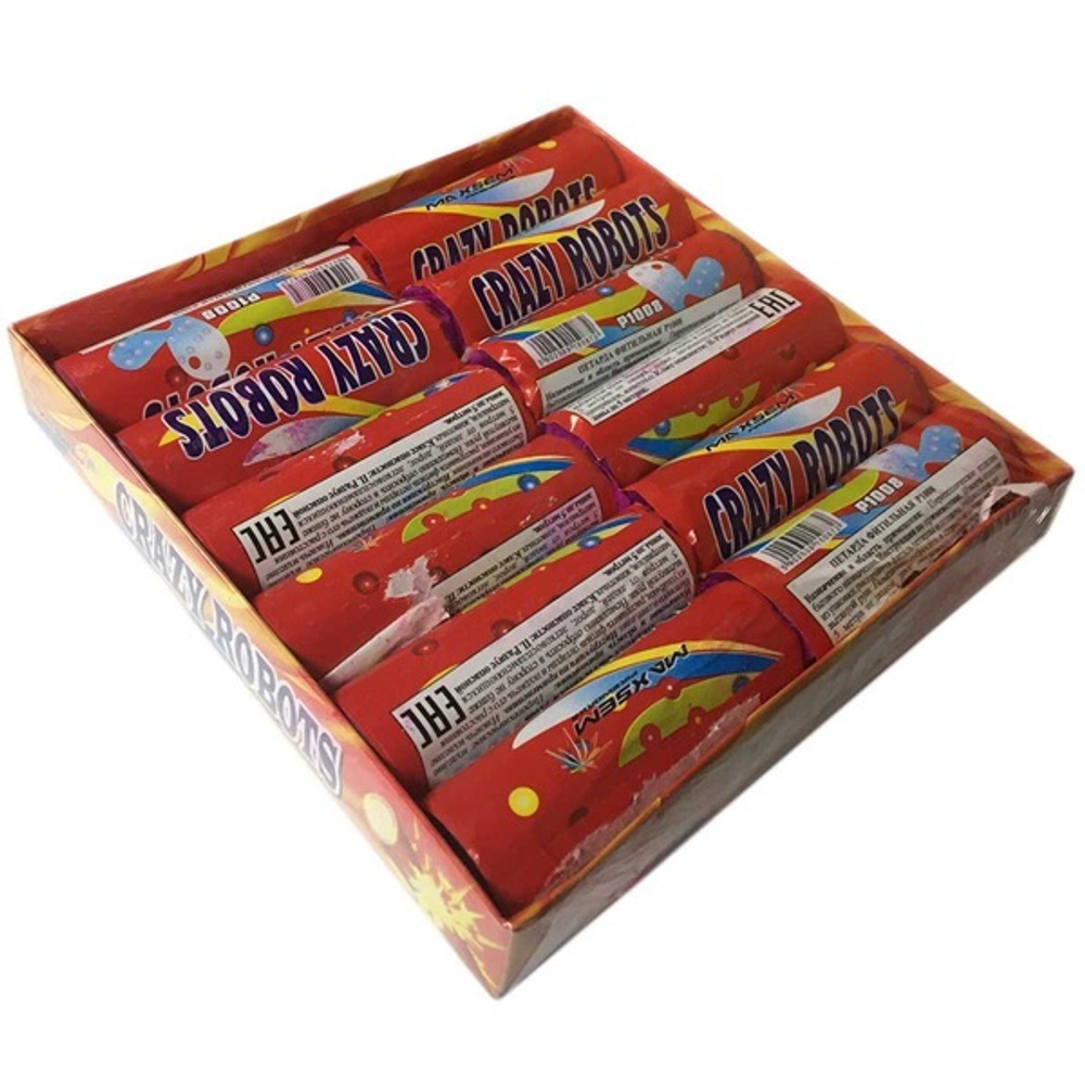 Петарды фитильные CRAZY ROBS Корсар 10 1 выстрел M 12шт