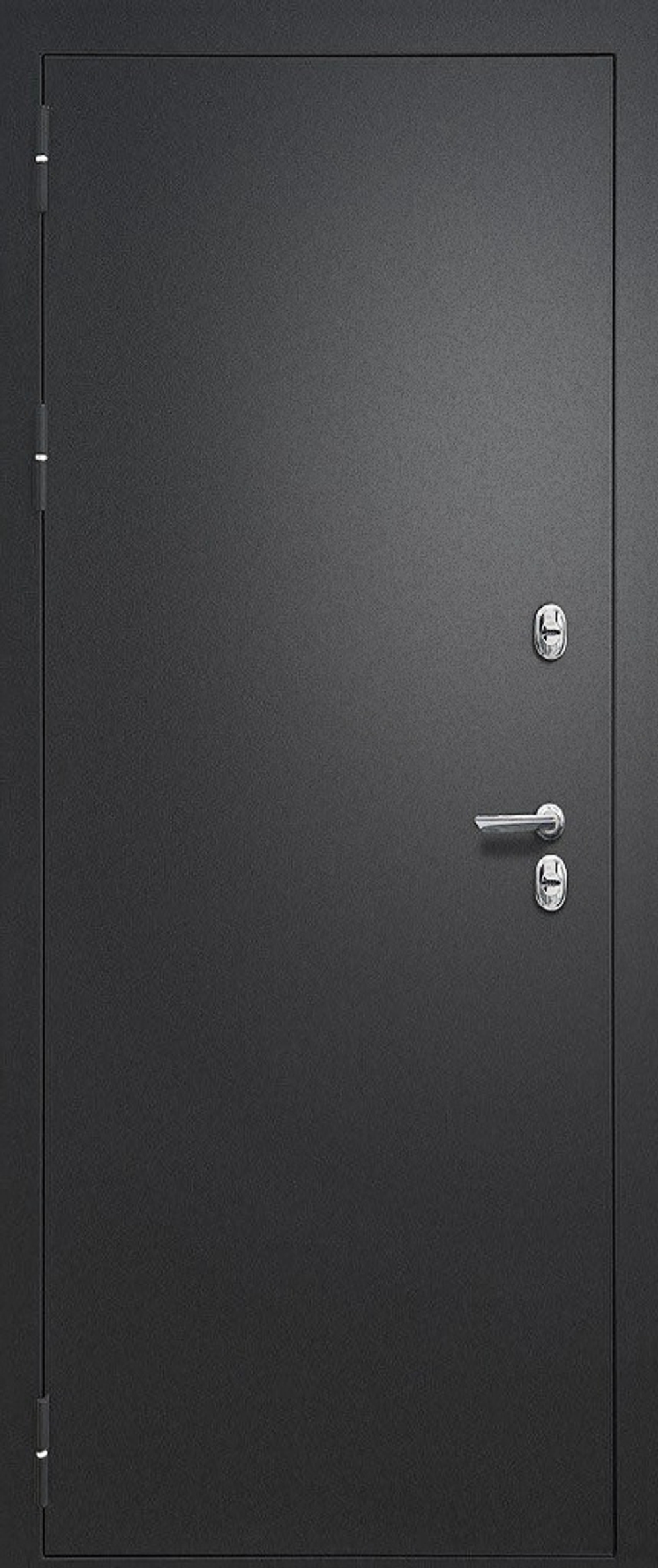Входная дверь FlyDoors Айварс ТЕРМО ЗЕРКАЛО Чёрный букле - Velluto Bianco