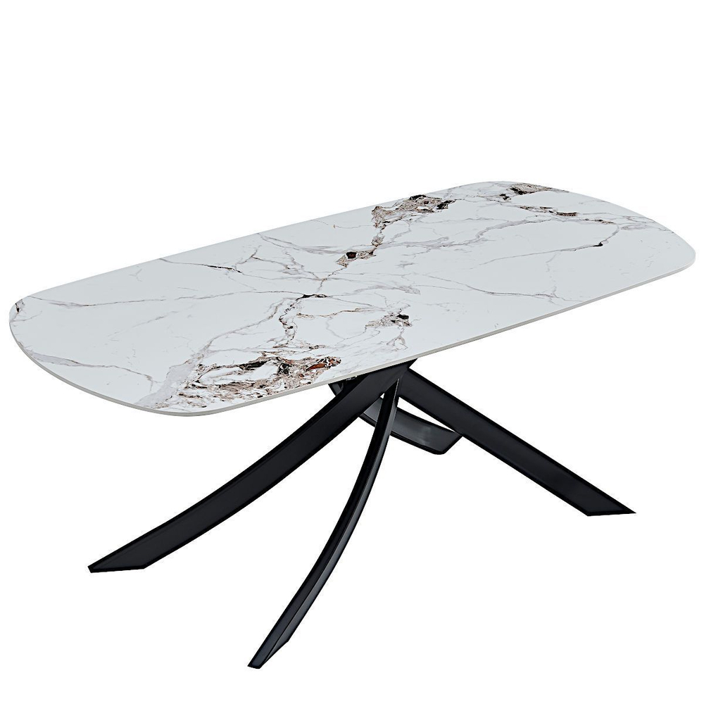 Стол керамический LA ALTA SANTANA Patek Philippe 180/90*76, каркас черный