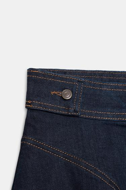 ZARA КОРОТКАЯ ДЖИНСОВАЯ ЮБКА — ZW COLLECTION, СИНИЙ