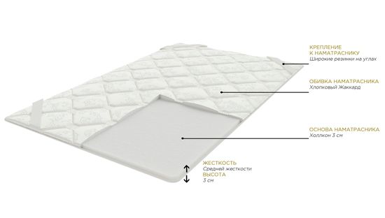 Наматрасник Холлкон 3 см