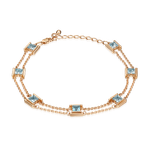 Браслет из красного золота с топазами