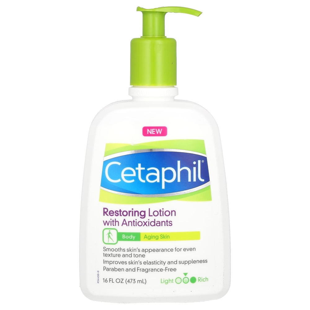 Cetaphil, Восстанавливающий лосьон с антиоксидантами, средний, без отдушек, 473 мл (16 жидк. унц.)