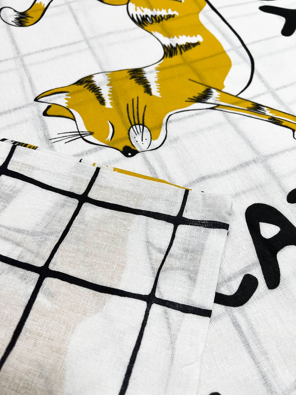 Пододеяльник бязь Сказка "Yogacat/Торино" 2-спальный на молнии 175x215 см