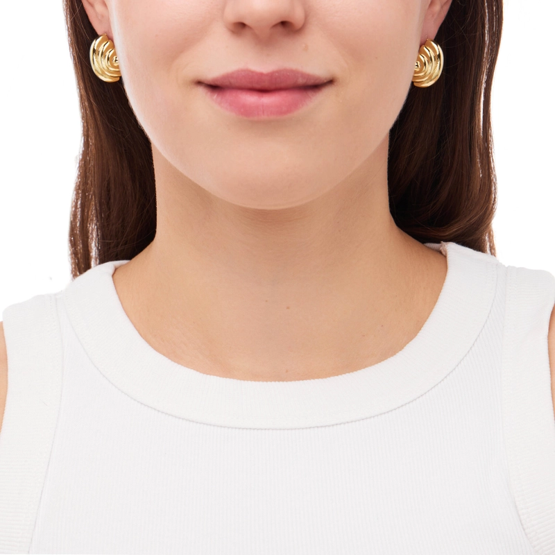 Серьги Пышные Круассаны