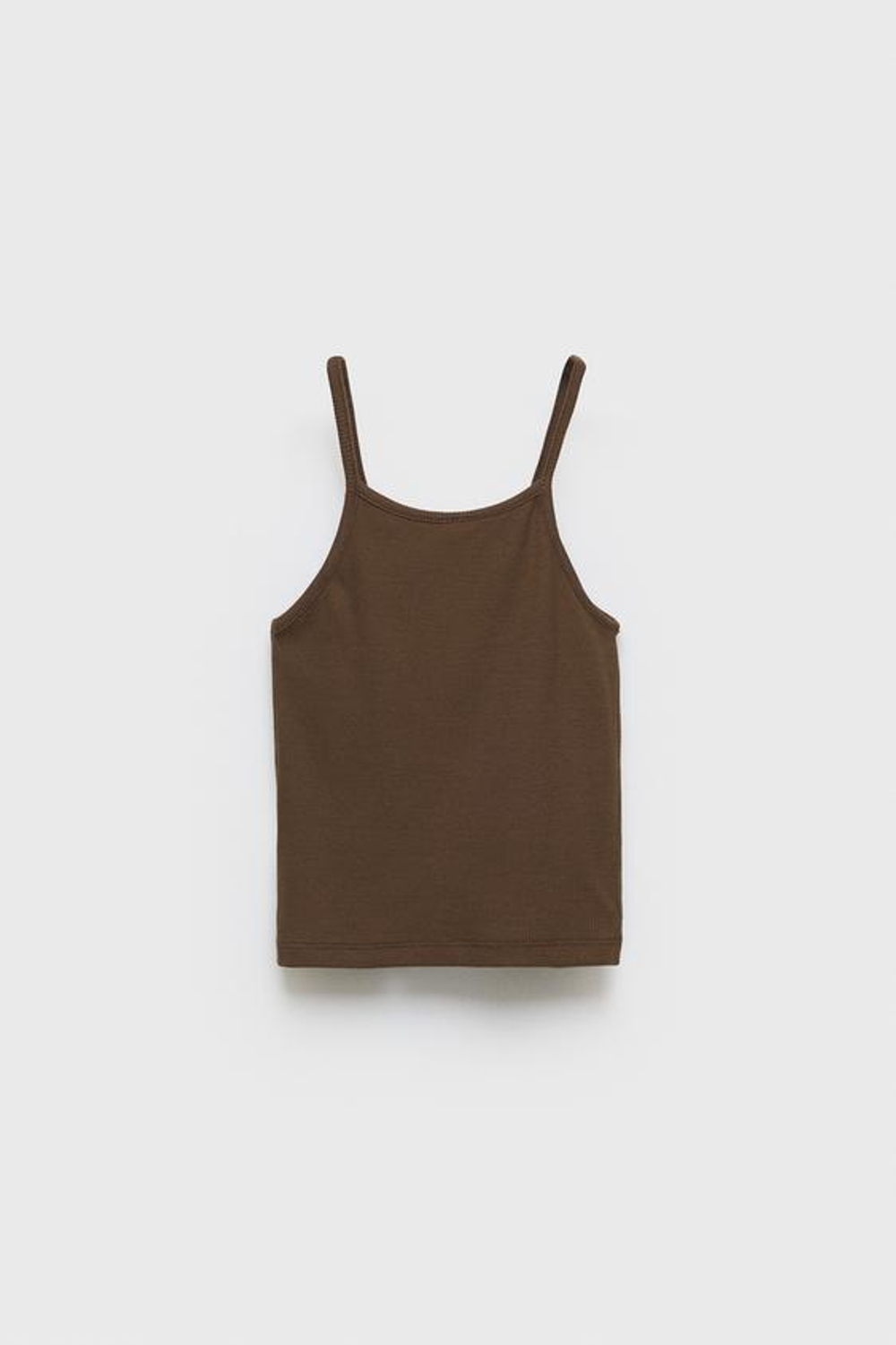 ZARA КОРОТКИЙ ТОП С ВЫШИВКОЙ, КОРИЧНЕВЫЙ