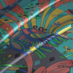 Наволочка 50x70 Mollen Алконост светло-бирюзовая хлопковая