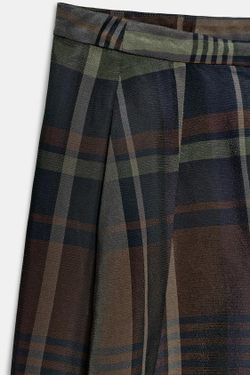 ZARA БРЮКИ-БАЛЛОНЫ В КЛЕТКУ ZW COLLECTION, СИНИЙ