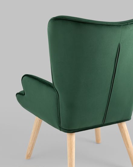 Кресло Хью велюр темно-зеленый