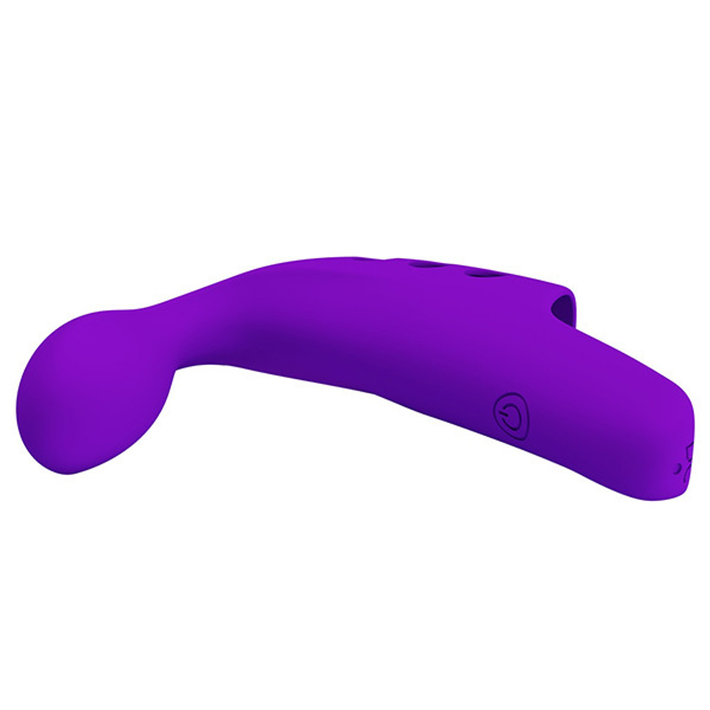 Фиолетовая вибронасадка на палец Pretty Love Gorgon BI-210298-1