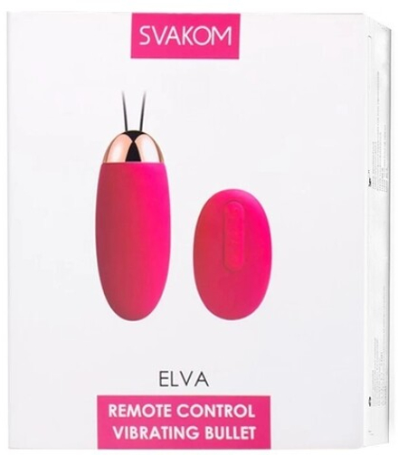 Вибростимулятор Svakom Elva со встроенным аккумулятором, розовый